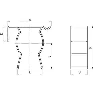 Держатель с крышкой D-25мм нержавеющая сталь AISI 304