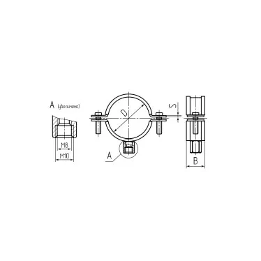 Хомут трубный ТХ (INOX) 1/2''