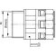 Монтажный комплект муфта труба-коробка DN 48 мм, М63х1,5, полиамид, цвет черный