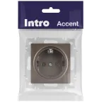 Розетка Intro Accent 6-202-08 2P+E Schuko, 16А-250В, IP20, СУ, бронза