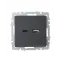 BRITE Розетка USB A+C 18Вт РЮ11-1-БрГ графит