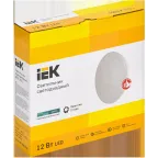 Светильник светодиодный ДПБ 2011 12Вт IP20 4000К круг белый IEK