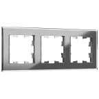                  BRITE Рамка 3 поста РУ-3-2-БрСе стекло серый
               