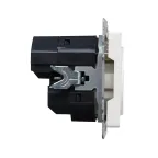BRITE Розетка с заземлением с защитными шторками 16А с USB A+A 2,1А РЮш10-1-БрЖ жемчуг