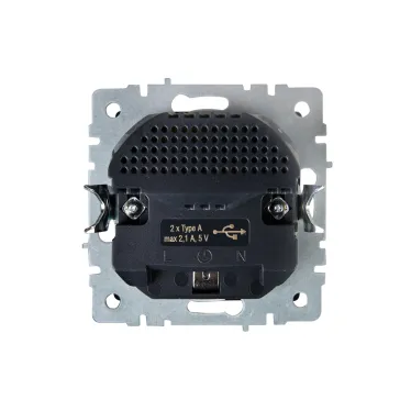 BRITE Розетка с заземлением с защитными шторками 16А с USB A+A 2,1А РЮш10-1-БрЖ жемчуг