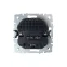 BRITE Розетка с заземлением с защитными шторками 16А с USB A+C 18Вт РЮш11-1-БрГ графит