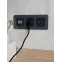 BRITE Розетка с заземлением с защитными шторками 16А с USB A+C 18Вт РЮш11-1-БрГ графит