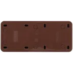 Розетка Intro Quadro 2-205-10 без заземления трехместная 3х2P, 16А-250В, IP20, ОУ, венге
