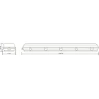 Светильник под светодиодную лампу ДСП 1хG13 AC 220В IP65 1260х70х61мм Пластик с отражателем для лампы 1200мм INDUSTRY Gauss