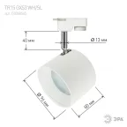 Светильник трековый однофазный TR15 GX53 WH/SL белый+серебро