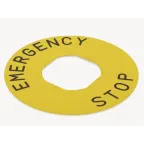 Табличка ?60мм, с маркировкой "EMERGENCY STOP", алюминий