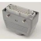 Кожух со штепселем металлический, 16 полюсов, 16A, верхний ввод (PG 21), IP65