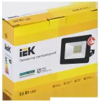 Прожектор СДО 06-30 светодиодный черный IP65 4000K IEK