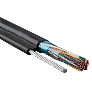 Витая пара F/UTP кат 3 50 пар AWG24 solid с тросом OUT UV PE черный