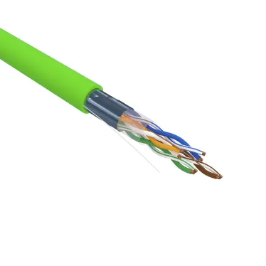 Витая пара F/UTP CAT 6 нг(А)-LSLTx 4х2х0.57мм 23AWG INDOOR SOLID зеленый 305м