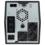 Источник бесперебойного питания SMARTWATT UPS UNI PRO LCD 2000, линейно-интерактивный SIN, мощность 2000/1400 ВА/Вт, напольный, LCD дисплей, Shuko CEE7/4 - 3 шт. , IEC C13 - 3 шт., встроенные АКБ