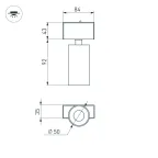Светильник MAG-SPOT-45-R85-5W Warm3000 (WH, 20 deg, 24V) (IP20 металл, 3 года)