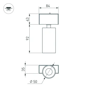 Светильник MAG-SPOT-45-R85-5W Warm3000 (WH, 20 deg, 24V) (IP20 металл, 3 года)