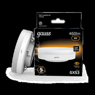Лампа светодиодная LED 6Вт GX53 220В 2700К | 108008106 | Gauss