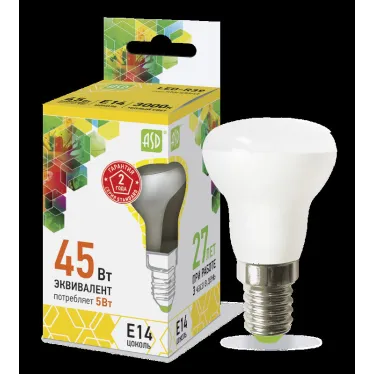 Лампа светодиодная LED-R39-standard 5Вт 230В Е14 3000К 450Лм | 4690612006697 | ASD