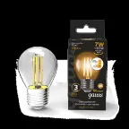 Лампа светодиодная Black LED Filament Шар E27 7W 550lm 2700K step dimmable | 105802107-S | Gauss