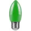 Лампа светодиодная для белт лайта LB-376 (1W) 230V E27 зеленый свеча | 25926 | FERON