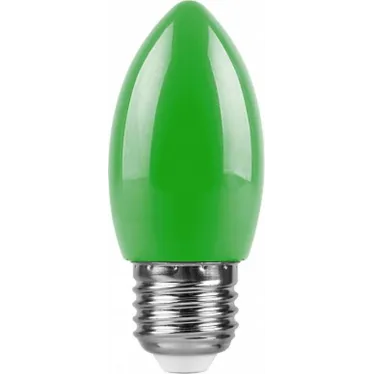 Лампа светодиодная для белт лайта LB-376 (1W) 230V E27 зеленый свеча | 25926 | FERON