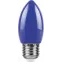 Лампа светодиодная для белт лайта LB-376 (1W) 230V E27 синий свеча | 25925 | FERON