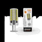 Лампа светодиодная Elementary G4 AC210-240V 5W 400lm 3000K силикон LED 1/20/200 | 18015 | Gauss