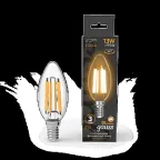 Лампа светодиодная Filament Свеча 13W 1100lm 2700К Е14 LED 1/10/50 | 103801113 | Gauss