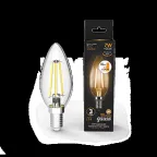 Лампа светодиодная Black LED Filament Свеча E14 7W 550lm 2700К step dimmable | 103801107-S | Gauss