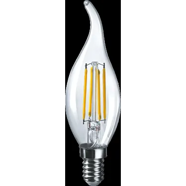 Лампа светодиодная LED 6Вт Е14 230В 2700К NLL-F-FC35-6-230-2.7K-E14 свеча на ветру прозрачная | 61355 | Navigator