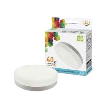 Лампа светодиодная LED-GX53-standard 4.2Вт 230В 4000К 380Лм | 4690612005065 | ASD