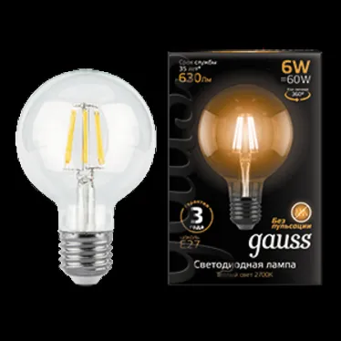 Лампа светодиодная LED 6Вт E27 220В 2700К | 105802106 | Gauss