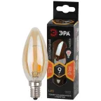 Лампа светодиодная F-LED B35-9W-827-E14 gold (филамент, свеча золот, 9Вт, тепл, E14) | Б0047034 | ЭРА