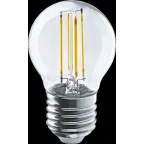                  Лампа светодиодная LED 4Вт Е27 230В 4000К NLL-F-G45-4-230-4K-E27 шарик прозрачный | 61343 | Navigator
               
