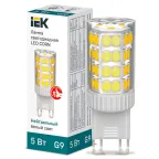                  Лампа светодиодная CORN капсула 5Вт 230В 4000К керамика G9 IEK | LLE-CORN-5-230-40-G9 | IEK
               