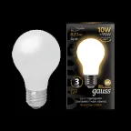 Лампа светодиодная Black LED Filament A60 OPAL E27 10W 820lm 2700К | 102202110 | Gauss