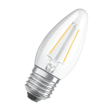 Лампа светодиодная филаментная LED STAR Classic B 5W, прозрачная колба, Е27 LSCLB60 CL 5W/840 230V FILE2710X1RU | 4058075212428 | Osram