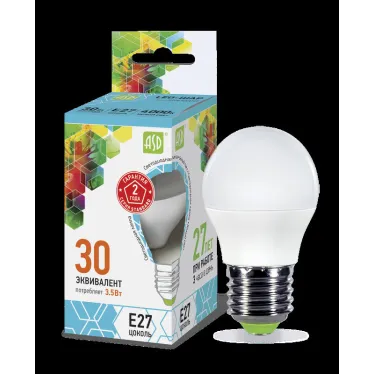 Лампа светодиодная LED-ШАР-standard 3.5Вт 230В Е27 4000К 320Лм | 4690612002040 | ASD