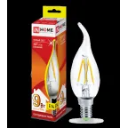                  Лампа светодиодная LED-СВЕЧА НА ВЕТРУ-deco 9Вт 230В Е14 3000К 810Лм прозр | 4690612026220 | IN HOME
               