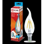                  Лампа светодиодная LED-СВЕЧА НА ВЕТРУ-deco 9Вт 230В Е14 4000К 810Лм прозр | 4690612026244 | IN HOME
               