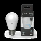 Лампа светодиодная LED 7Вт E27 220В 4100К шар, диммируемая | 105102207-D | Gauss