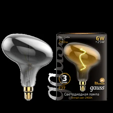 Лампа светодиодная LED Vintage Filament Flexible FD180 6W E27 220*280mm Gray 2400K 1/6 | 165802008 | Gauss