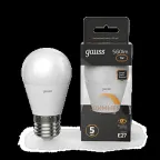 Лампа светодиодная LED 7Вт E27 220В 3000К шар, диммируемая | 105102107-D | Gauss