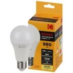 Лампа светодиодная A60-11W-830-E27 11Вт груша теплый белый свет | Б0057605 | Kodak