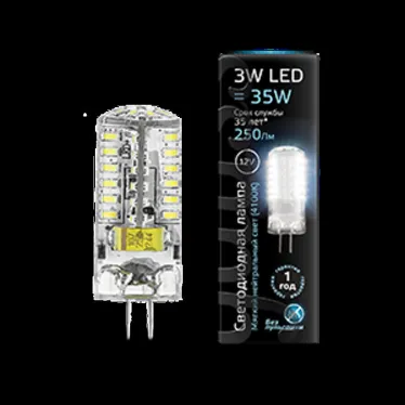 Лампа светодиодная LED 3Вт G4 12В 4100К | 207707203 | Gauss