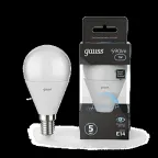 Лампа светодиодная LED 7Вт E14 220В 4100К шар, диммируемая | 105101207-D | Gauss