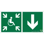                  Знак безопасности BL-3015B.E78"Указ. двери пункта сбора(безоп.зоны)МГН(прав.)" | a19337 | Белый свет
               