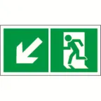                  Знак безопасности BL-3015B.E33"Напр. к эвакуационному выходу налево вниз" | a18149 | Белый свет
               